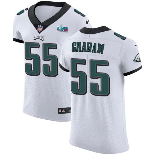 Philadelphia Eagles #55 Brandon Graham White Super Bowl LVII Patch Stitched NFL New Elite Jersey