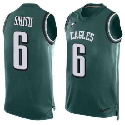 Philadelphia Eagles #6 DeVonta Smith Green Team Color Stitched NFL Limited Tank Top Jersey