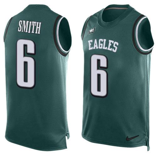 Philadelphia Eagles #6 DeVonta Smith Green Team Color Stitched NFL Limited Tank Top Jersey