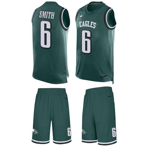 Philadelphia Eagles #6 DeVonta Smith Green Team Color Stitched NFL Limited Tank Top Suit Jersey