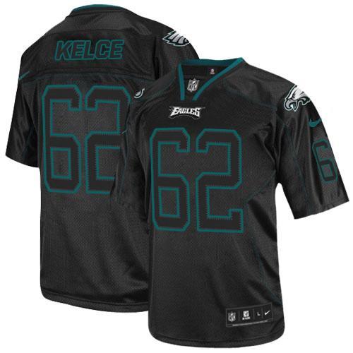 Philadelphia Eagles #62 Jason Kelce Lights Out Black Stitched NFL Elite Jersey