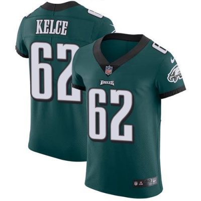 Philadelphia Eagles #62 Jason Kelce Midnight Green Team Color Stitched NFL Vapor Untouchable Elite Jersey
