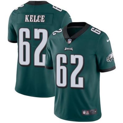 Philadelphia Eagles #62 Jason Kelce Midnight Green Team Color Stitched NFL Vapor Untouchable Limited Jersey