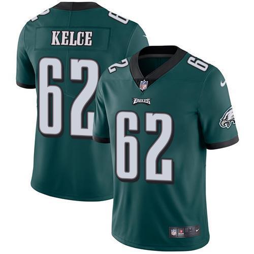 Philadelphia Eagles #62 Jason Kelce Midnight Green Team Color Stitched NFL Vapor Untouchable Limited Jersey