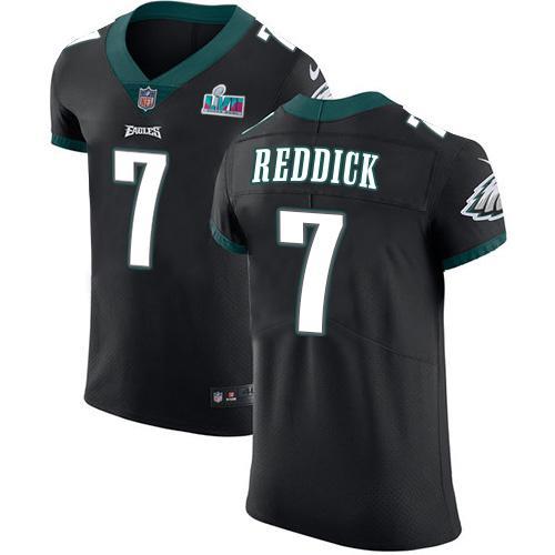 Philadelphia Eagles #7 Haason Reddick Black Alternate Super Bowl LVII Patch Stitched NFL New Elite Jersey