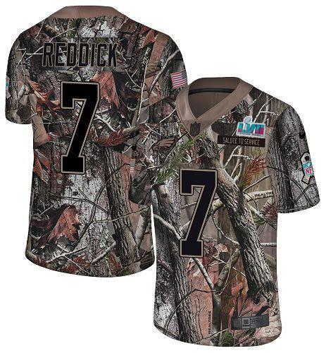 Philadelphia Eagles #7 Haason Reddick Camo Super Bowl LVII Patch Stitched NFL Limited Rush Realtree Jersey