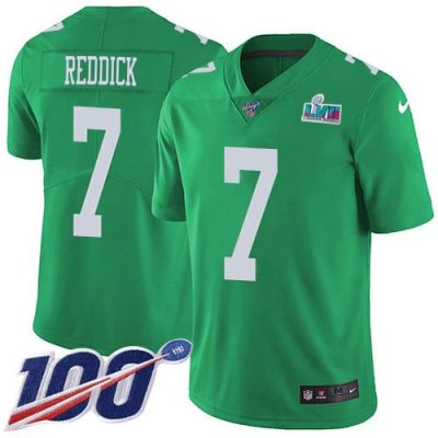 Philadelphia Eagles #7 Haason Reddick Green Super Bowl LVII Patch Stitched NFL Limited Rush 100th Season Jersey