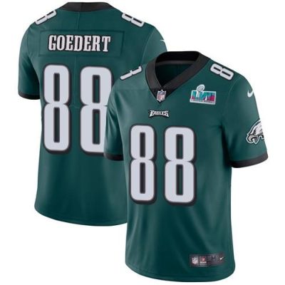 Philadelphia Eagles #88 Dallas Goedert Green Team Color Super Bowl LVII Patch Stitched NFL Vapor Untouchable Limited Jersey