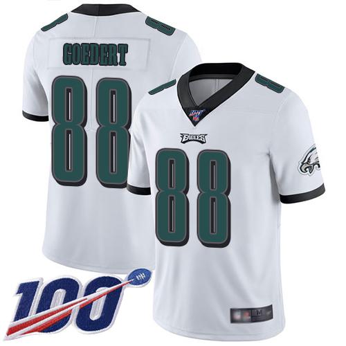 Philadelphia Eagles #88 Dallas Goedert White Stitched NFL 100th Season Vapor Limited Jersey