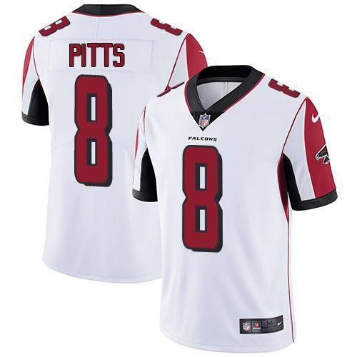 Nike Falcons #8 Kyle Pitts White Stitched NFL Vapor Untouchable Limited Jersey