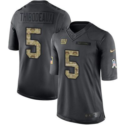 Nike Giants #5 Kayvon Thibodeaux Black Men's Stitched NFL Limited 2016 Salute To Service Jersey