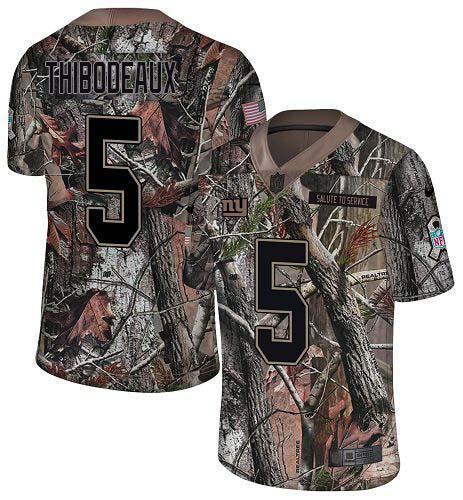 Nike Giants #5 Kayvon Thibodeaux Camo Men's Stitched NFL Limited Rush Realtree Jersey