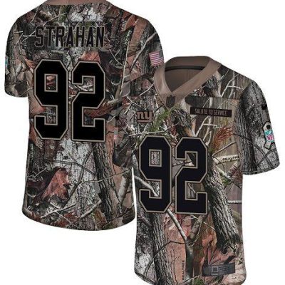 Nike Giants #92 Michael Strahan Camo Men's Stitched NFL Limited Rush Realtree Jersey