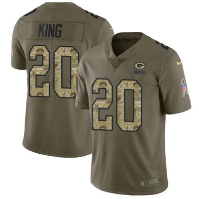 Nike Green Bay Packers #20 Kevin King Olive/Camo Stitched Limited 2017 Salute To Service Jersey