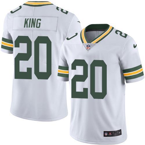Nike Green Bay Packers #20 Kevin King White Stitched Vapor Untouchable Limited Jersey