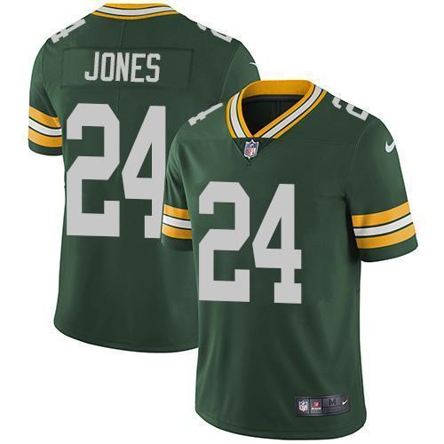 Nike Green Bay Packers #24 Josh Jones Green Team Color Stitched Vapor Untouchable Limited Jersey