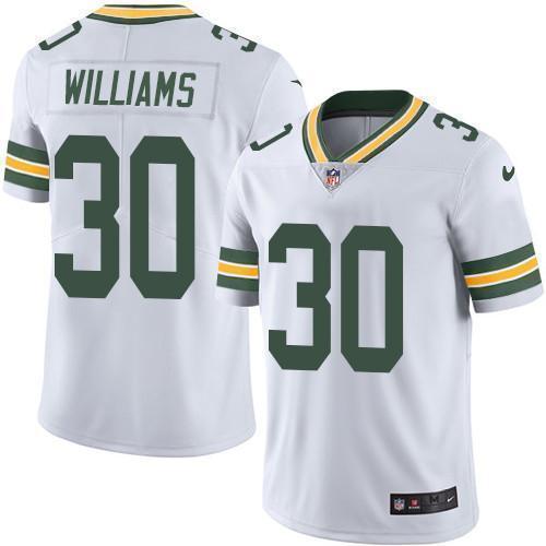 Nike Green Bay Packers #30 Jamaal Williams White Stitched Vapor Untouchable Limited Jersey