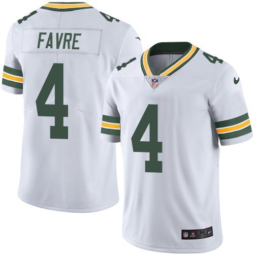 Nike Green Bay Packers #4 Brett Favre White Stitched Vapor Untouchable Limited Jersey