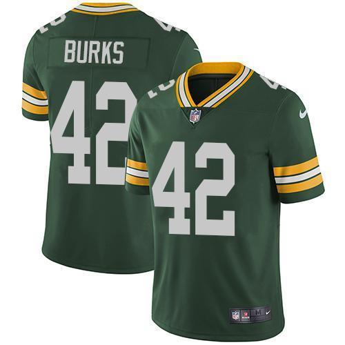 Nike Green Bay Packers #42 Oren Burks Green Team Color Stitched Vapor Untouchable Limited Jersey