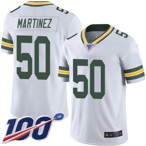Nike Green Bay Packers #50 Blake Martinez White Stitched 100th Season Vapor Limited Jersey