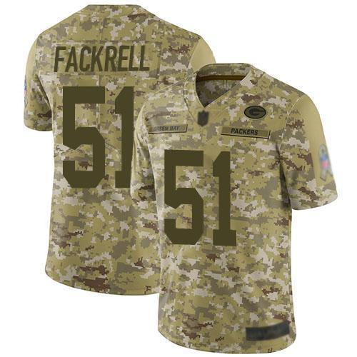 Nike Green Bay Packers #51 Kyler Fackrell Camo Stitched Limited 2018 Salute To Service Jersey