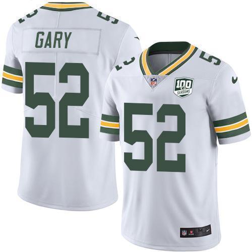 Nike Green Bay Packers #52 Rashan Gary White 100th Season Stitched Vapor Untouchable Limited Jersey