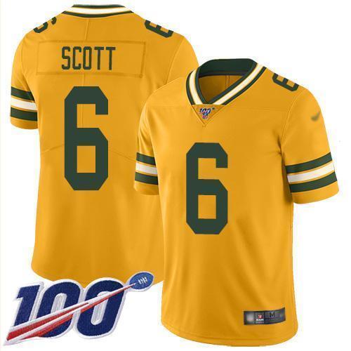 Nike Green Bay Packers #6 JK Scott Gold Stitched Limited Inverted Legend 100th Season Jersey