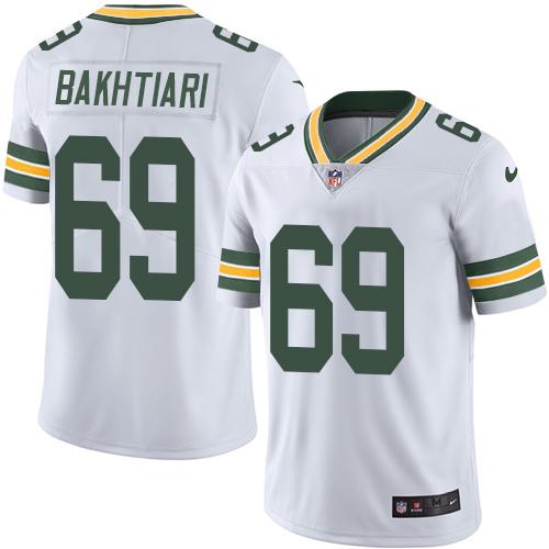 Nike Green Bay Packers #69 David Bakhtiari White Stitched Vapor Untouchable Limited Jersey