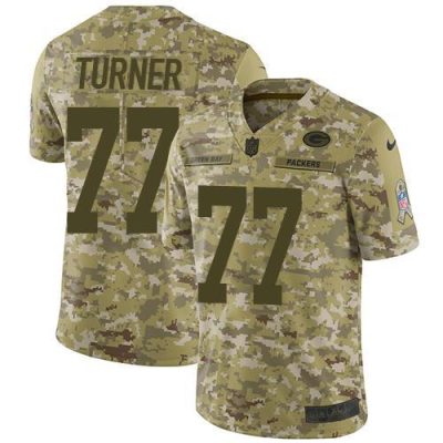 Nike Green Bay Packers #77 Billy Turner Camo Stitched Limited 2018 Salute To Service Jersey