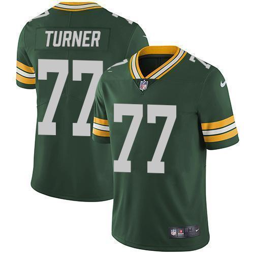 Nike Green Bay Packers #77 Billy Turner Green Team Color Stitched Vapor Untouchable Limited Jersey