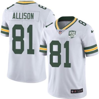 Nike Green Bay Packers #81 Geronimo Allison White 100th Season Stitched Vapor Untouchable Limited Jersey