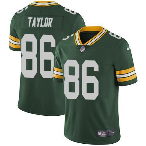 Nike Green Bay Packers #86 Malik Taylor Green Team Color Stitched Vapor Untouchable Limited Jersey