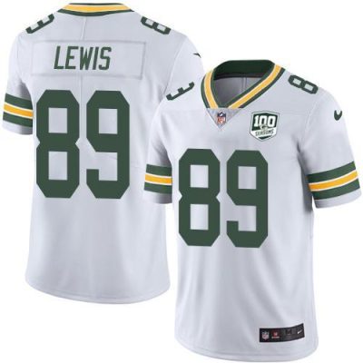 Nike Green Bay Packers #89 Marcedes Lewis White 100th Season Stitched Vapor Untouchable Limited Jersey
