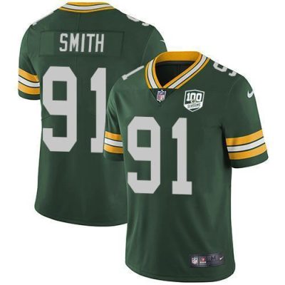 Nike Green Bay Packers #91 Preston Smith Green Team Color 100th Season Stitched Vapor Untouchable Limited Jersey