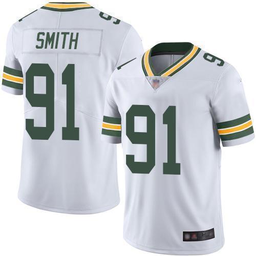 Nike Green Bay Packers #91 Preston Smith White Stitched Vapor Untouchable Limited Jersey