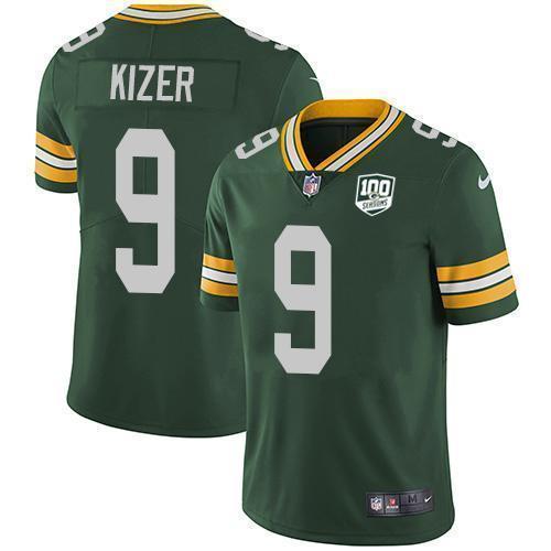 Nike Green Bay Packers #9 DeShone Kizer Green Team Color 100th Season Stitched Vapor Untouchable Limited Jersey