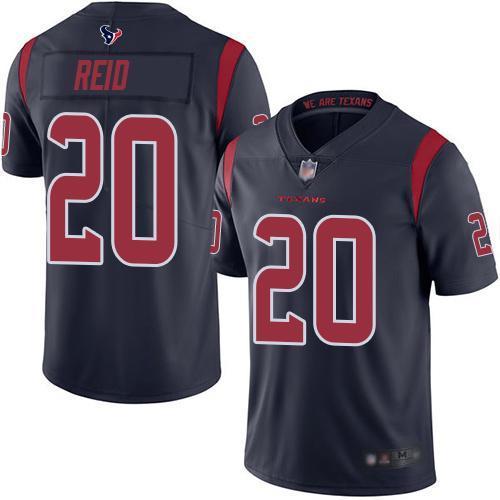 Nike Houston Texans #20 Justin Reid Navy Blue Stitched NFL Limited Rush Jersey