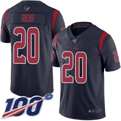 Nike Houston Texans #20 Justin Reid Navy Blue Stitched NFL Limited Rush 100th Season Jersey