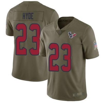 Nike Houston Texans #23 Carlos Hyde Olive Stitched NFL Limited 2017 Salute To Service Jersey