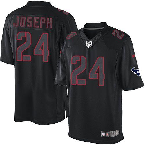 Nike Houston Texans #24 Johnathan Joseph Black Stitched NFL Impact Limited Jersey