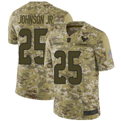 Nike Houston Texans #25 Duke Johnson Jr Camo Stitched NFL Limited 2018 Salute To Service Jersey