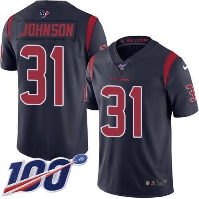 Nike Houston Texans #31 David Johnson Navy Blue Stitched NFL Limited Rush 100th Season Jersey