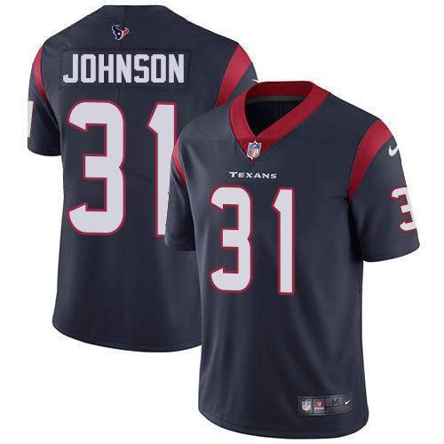 Nike Houston Texans #31 David Johnson Navy Blue Team Color Stitched NFL Vapor Untouchable Limited Jersey
