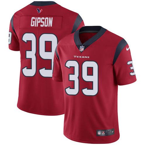 Nike Houston Texans #39 Tashaun Gipson Red Alternate Stitched NFL Vapor Untouchable Limited Jersey