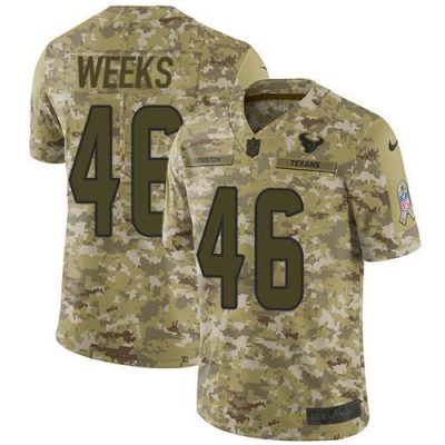 Nike Houston Texans #46 Jon Weeks Camo Stitched NFL Limited 2018 Salute To Service Jersey