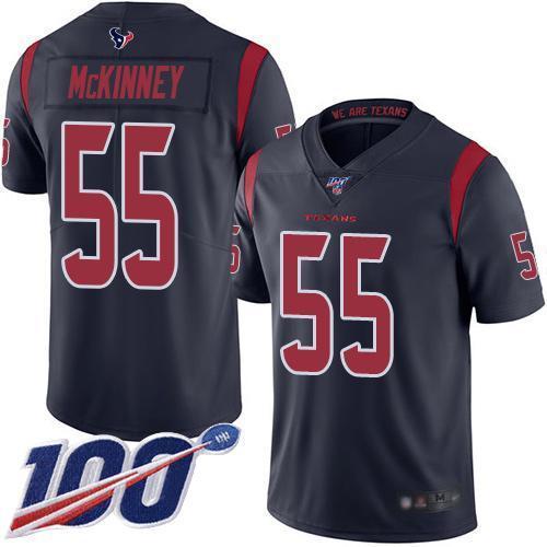 Nike Houston Texans #55 Benardrick McKinney Navy Blue Stitched NFL Limited Rush 100th Season Jersey