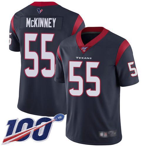 Nike Houston Texans #55 Benardrick McKinney Navy Blue Team Color Stitched NFL 100th Season Vapor Limited Jersey