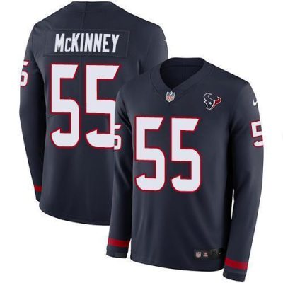 Nike Houston Texans #55 Benardrick McKinney Navy Blue Team Color Stitched NFL Limited Therma Long Sleeve Jersey