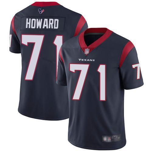 Nike Houston Texans #71 Tytus Howard Navy Blue Team Color Stitched NFL Vapor Untouchable Limited Jersey
