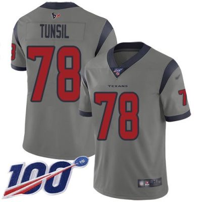 Nike Houston Texans #78 Laremy Tunsil Gray Stitched NFL Limited Inverted Legend 100th Season Jersey